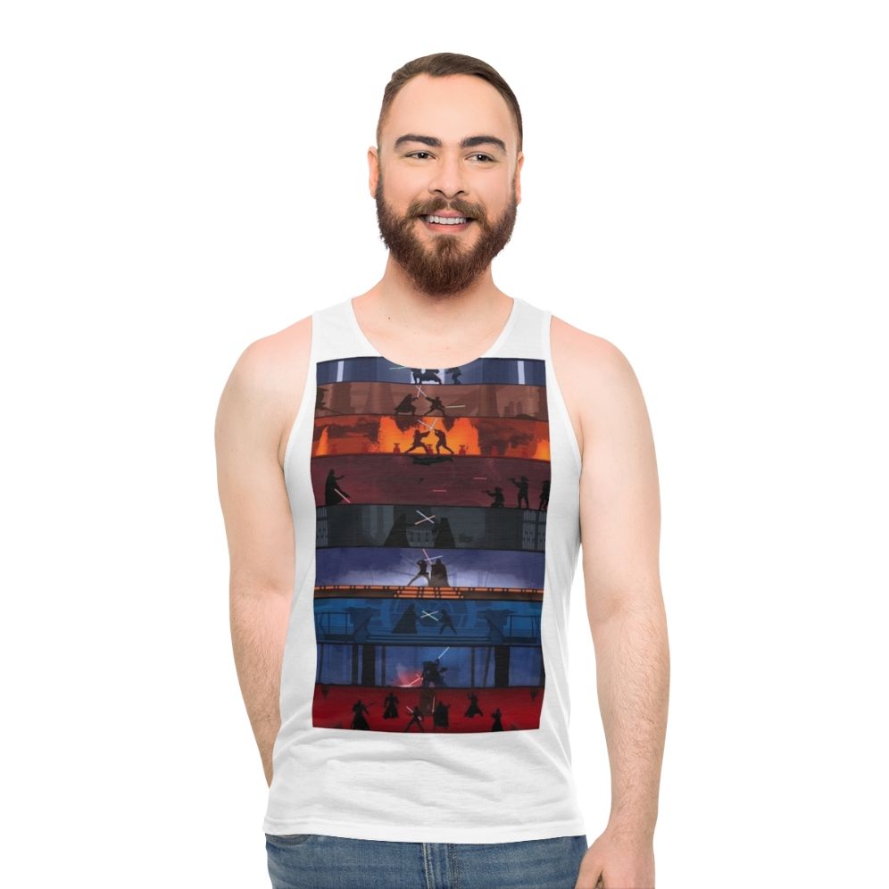 Star Wars Unisex Tank Top with Lightsaber Design