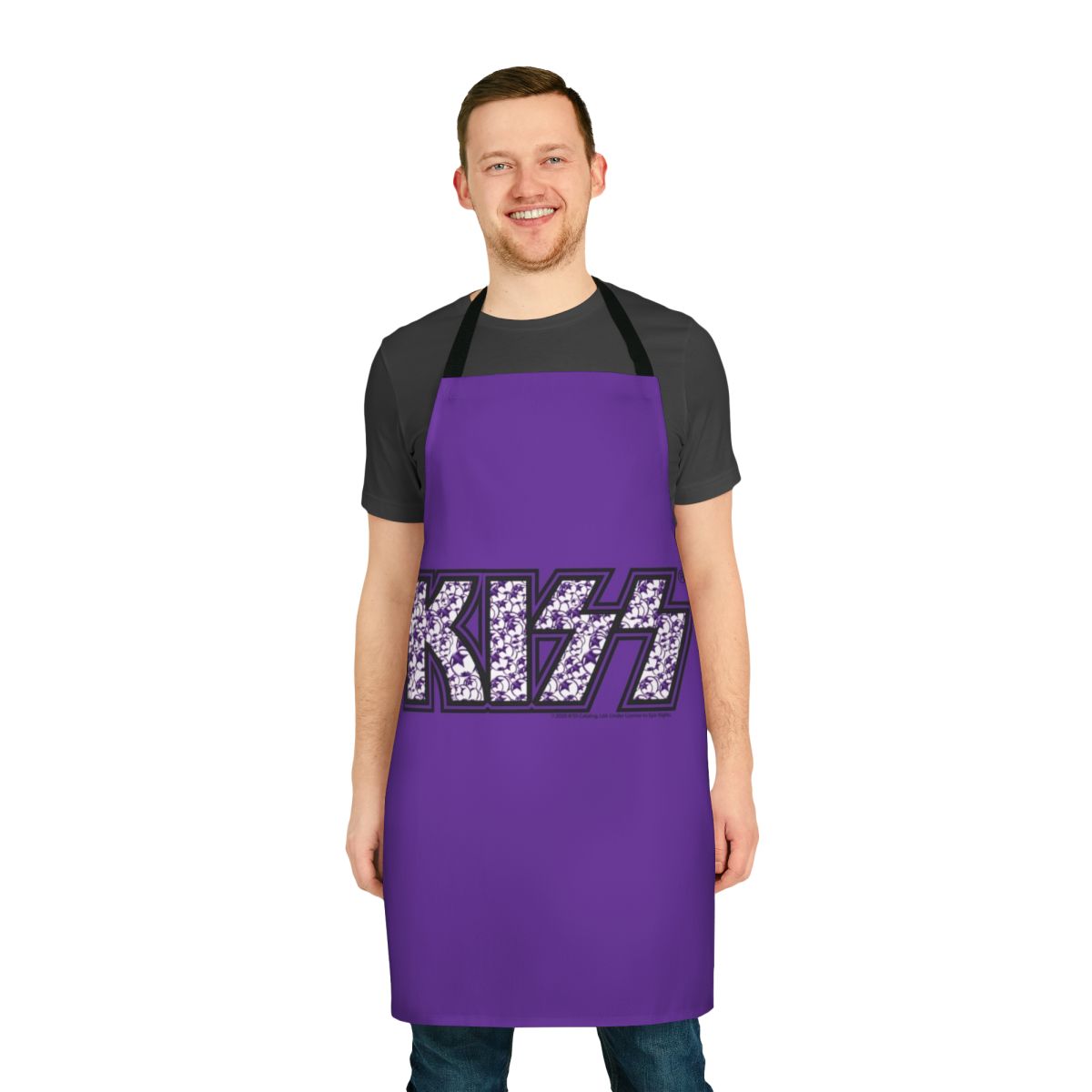 Starchiad-inspired apron featuring the iconic Kiss band logo