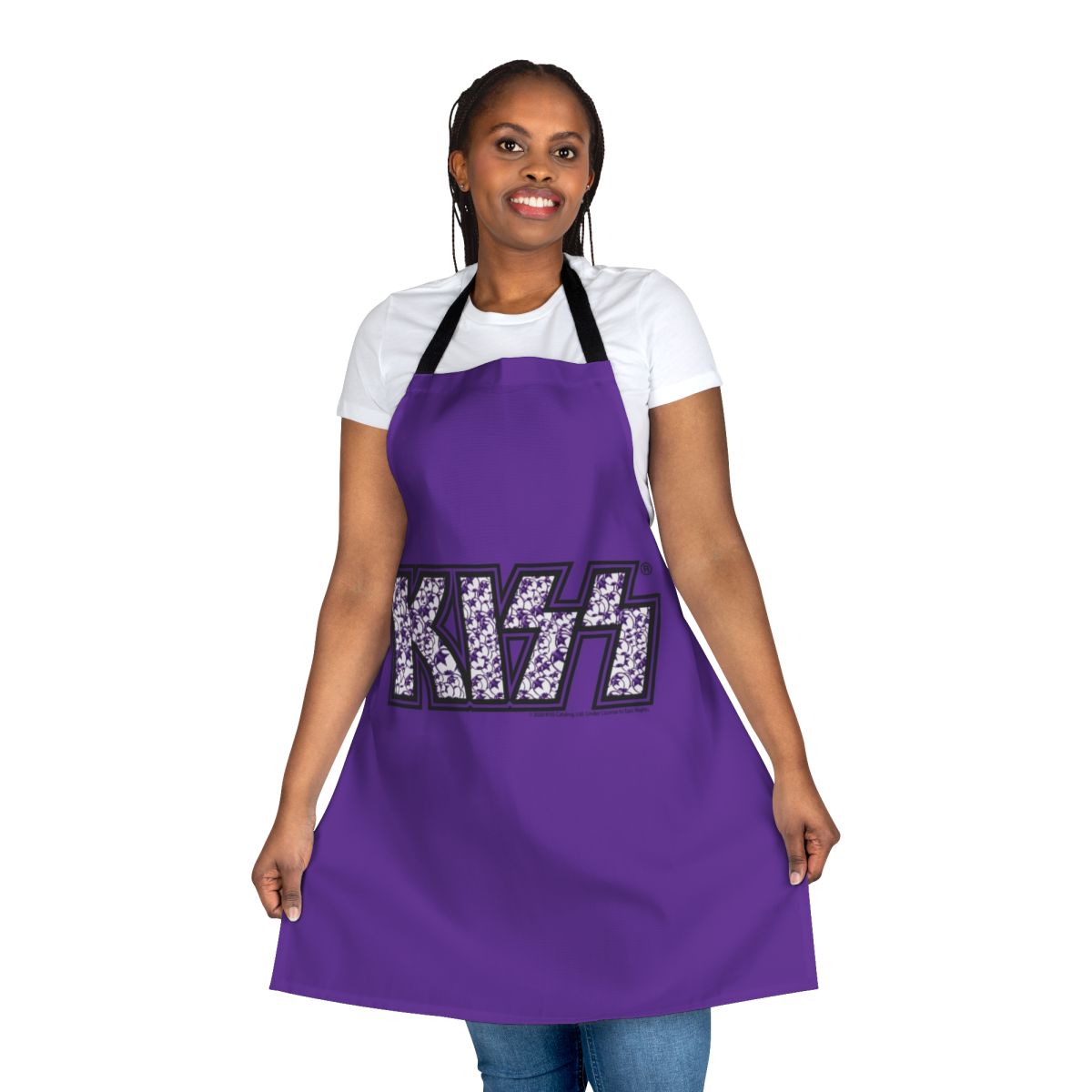 Starchiad-inspired apron featuring the iconic Kiss band logo