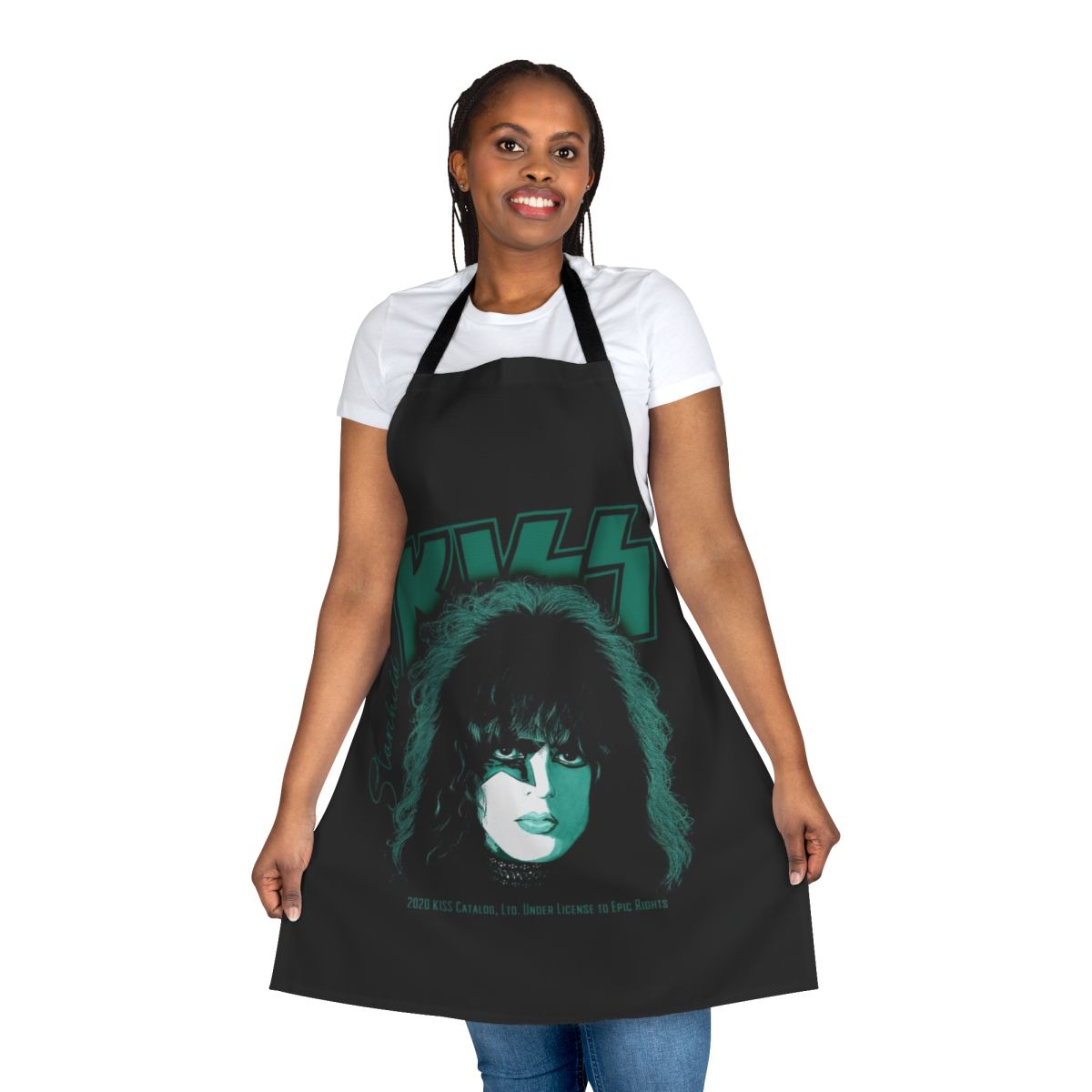 Starchild Kiss rock band-themed apron with a vibrant and eye-catching design