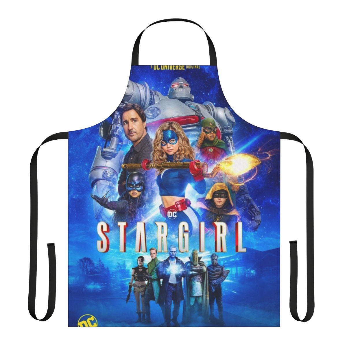 Stargirl-inspired vintage style movie poster design printed on a high-quality apron