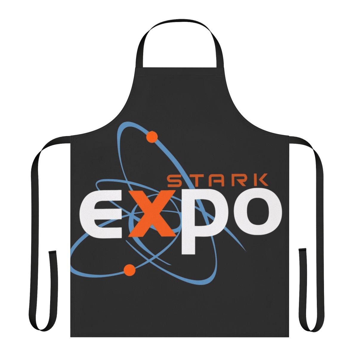 A vintage-style apron featuring the Stark Expo logo and faded, distressed design - perfect for fans of Iron Man, Marvel, and superhero style.