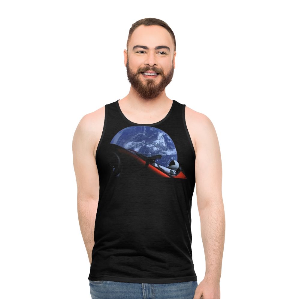 Starman in Tesla Roadster in Space Tank Top