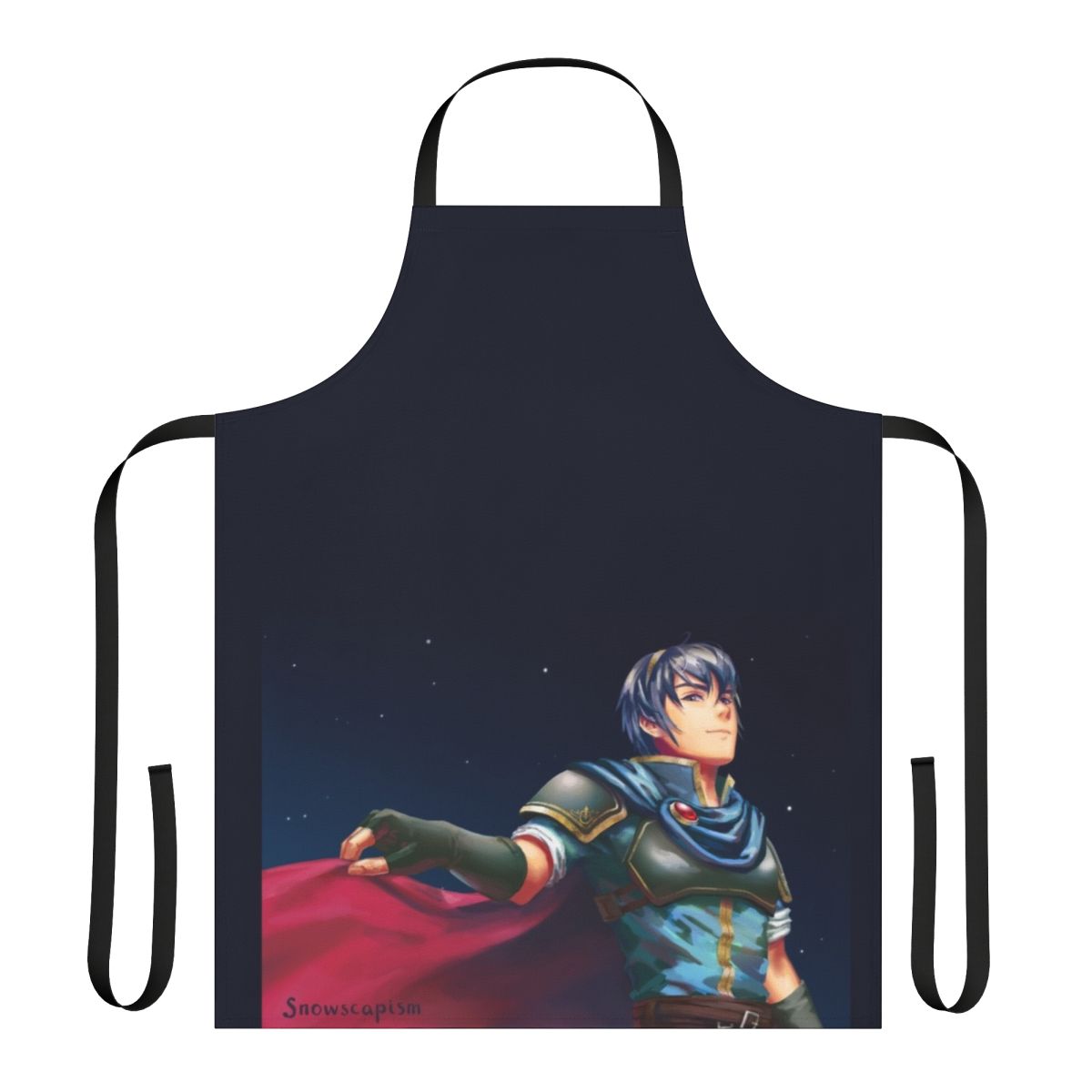 Starry Night-inspired Marth-themed apron featuring the popular Fire Emblem character