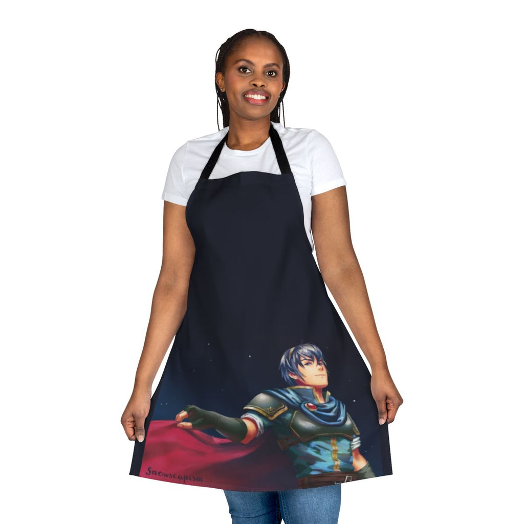 Starry Night-inspired Marth-themed apron featuring the popular Fire Emblem character