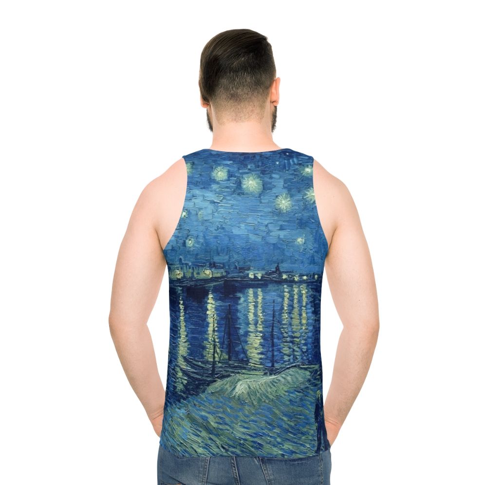 Unisex tank top featuring Van Gogh's Starry Night Over The Rhone painting