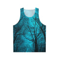 Unisex tank top with a starry night sky and galaxy art design