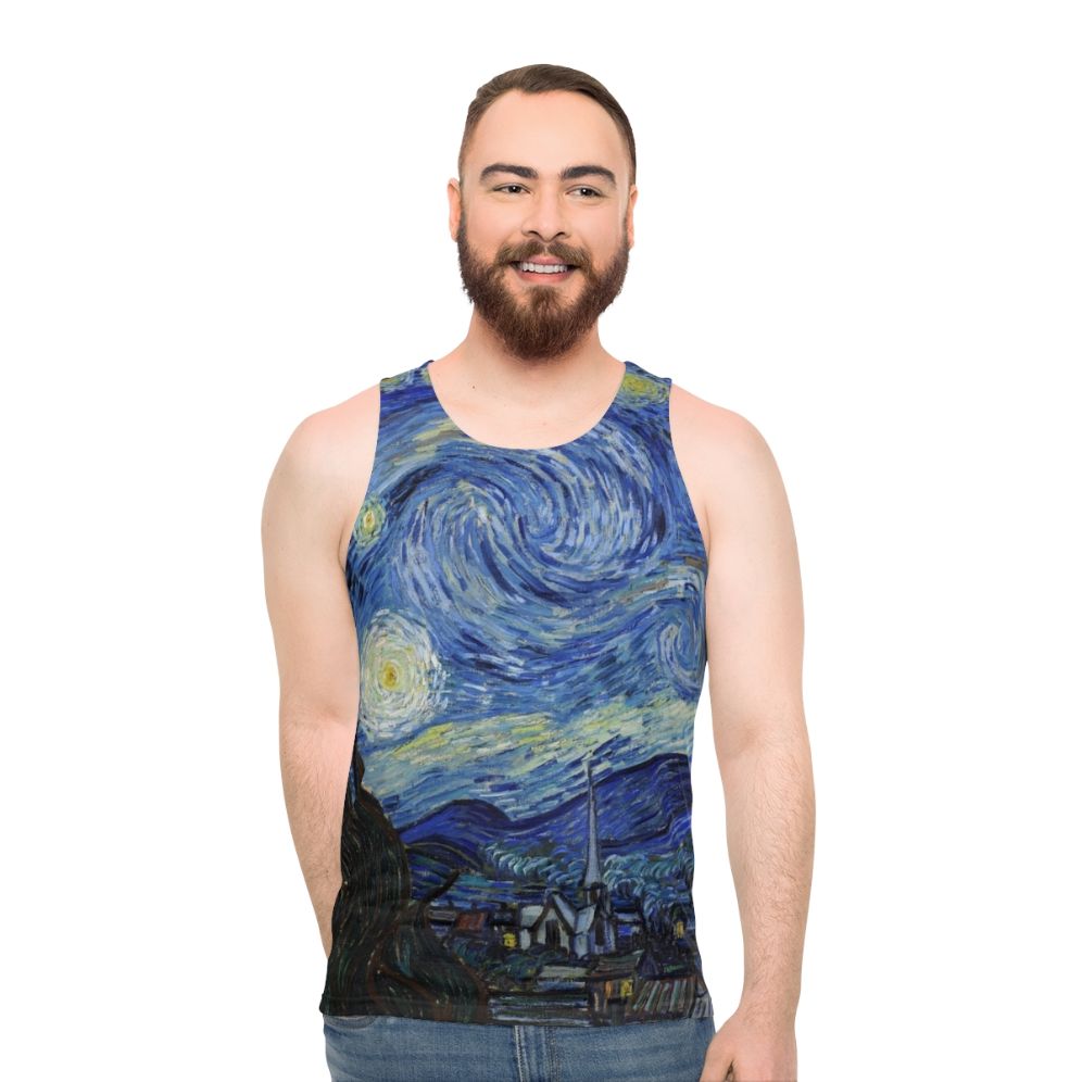Starry Night Van Gogh Unisex Tank Top