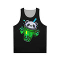 Starry panda bubble tea unisex tank top