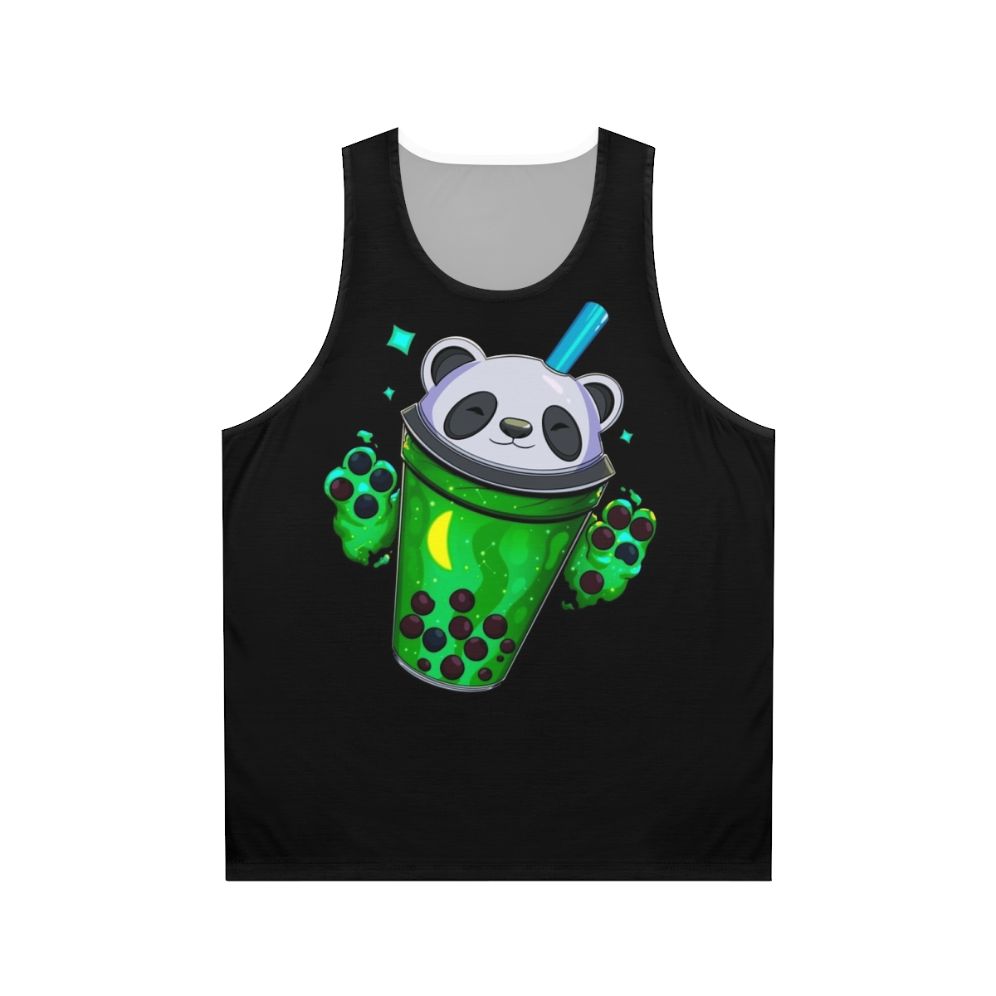 Starry panda bubble tea unisex tank top