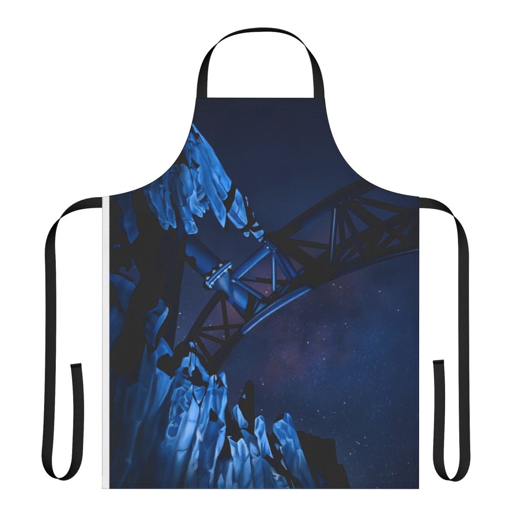 Apron featuring a night sky galaxy design inspired by the Taron roller coaster at Phantasialand theme park in Germany