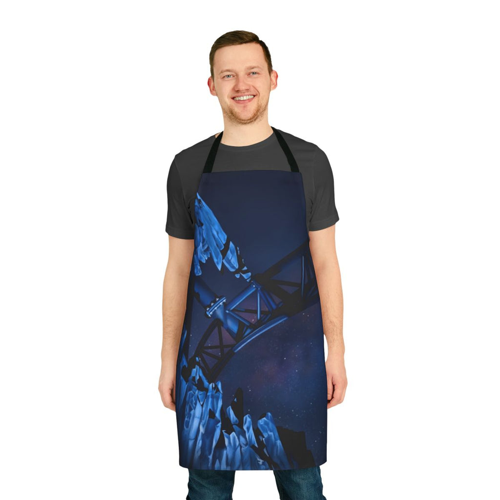 Apron featuring a night sky galaxy design inspired by the Taron roller coaster at Phantasialand theme park in Germany