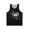 Starry unisex space tank top with moon play design