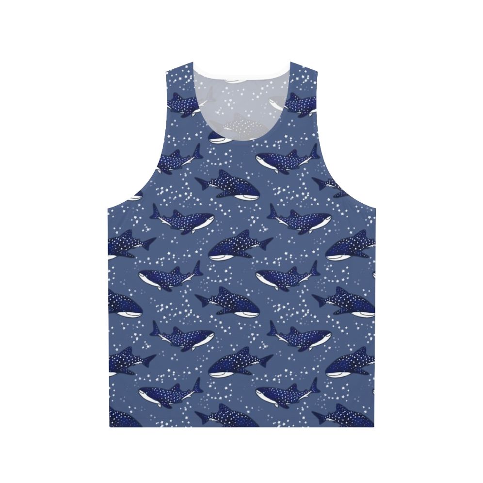 Starry whale shark unisex tank top