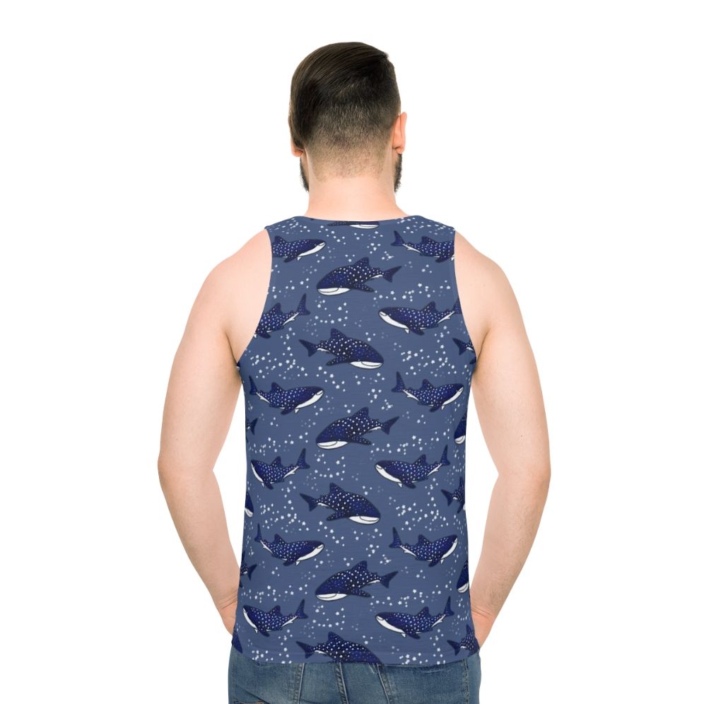 Starry whale shark unisex tank top