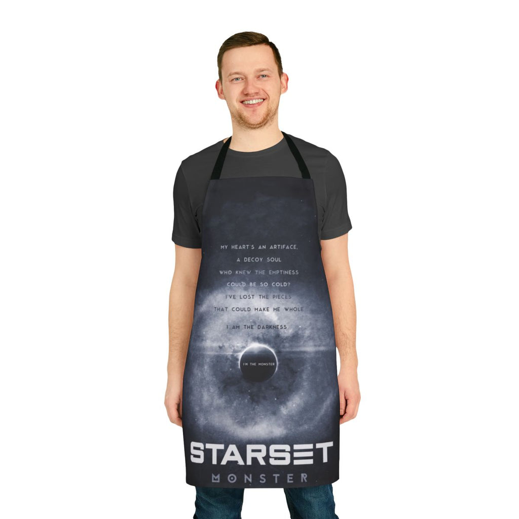 Starset-inspired band apron with galaxy and space-themed design