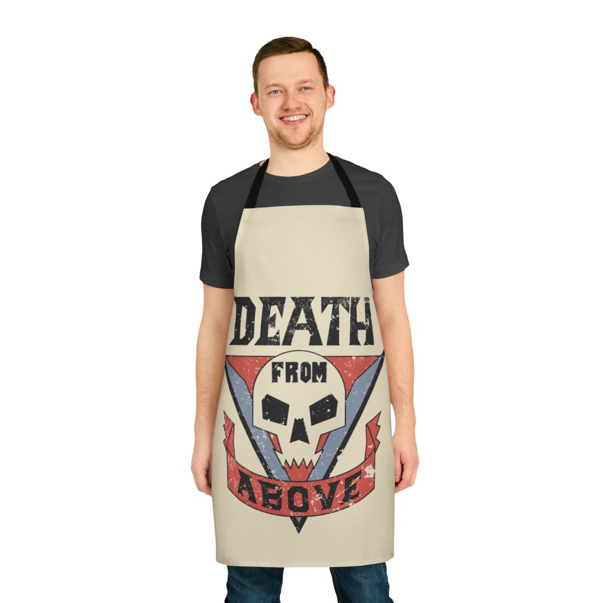 Starship Troopers inspired apron with "Death from Above" design