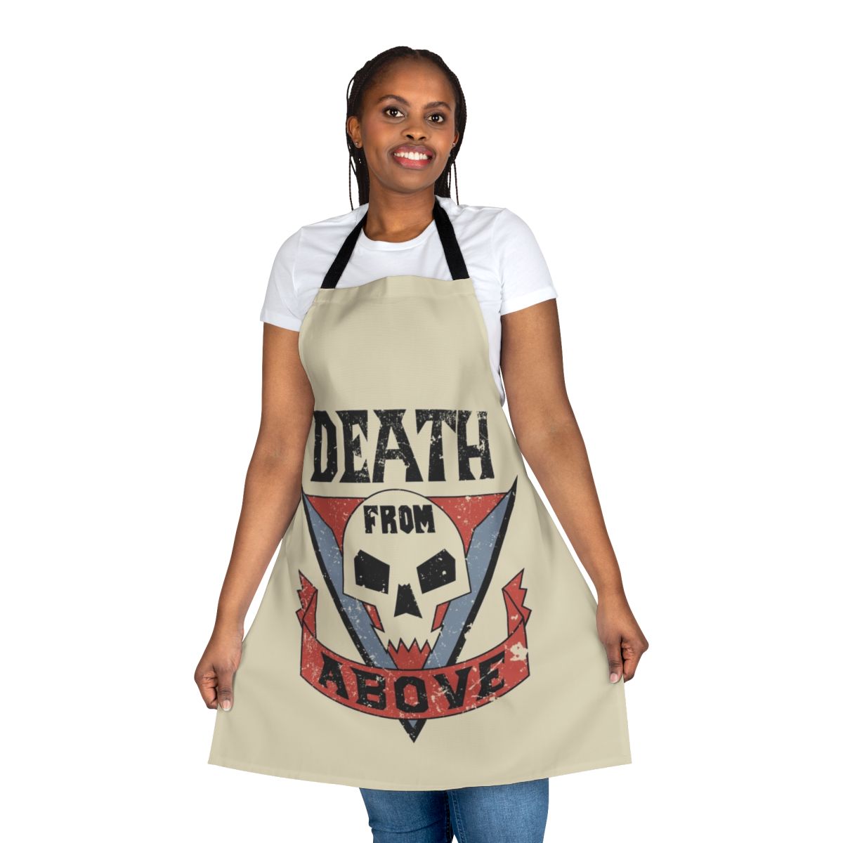 Starship Troopers inspired apron with "Death from Above" design