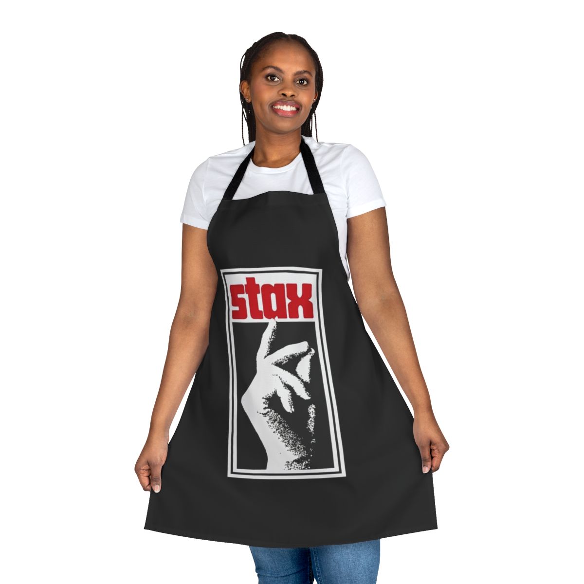 Stax Records-themed apron with retro soul music design