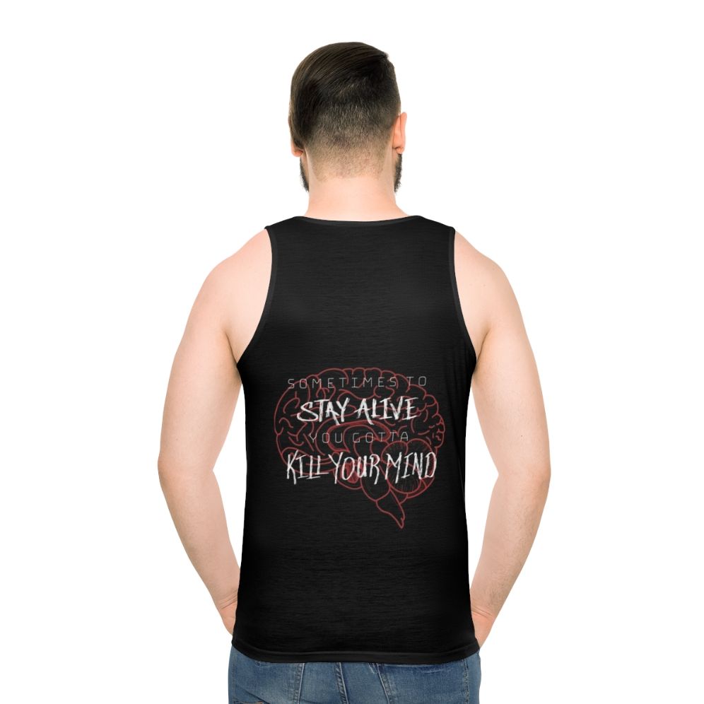 Unisex stay alive tank top featuring 21 pilots lyrics