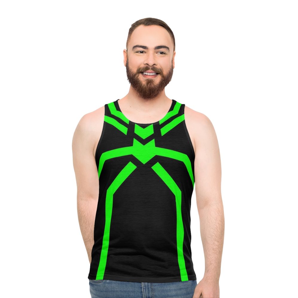 Stealth spider green unisex tank top