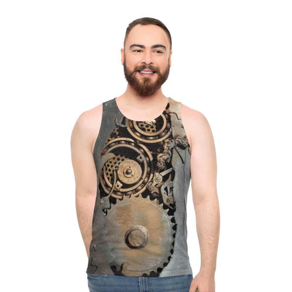 Steampunk Gears Unisex Tank Top