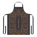 Steampunk-inspired polyhedral dice apron for tabletop RPG players and collectors