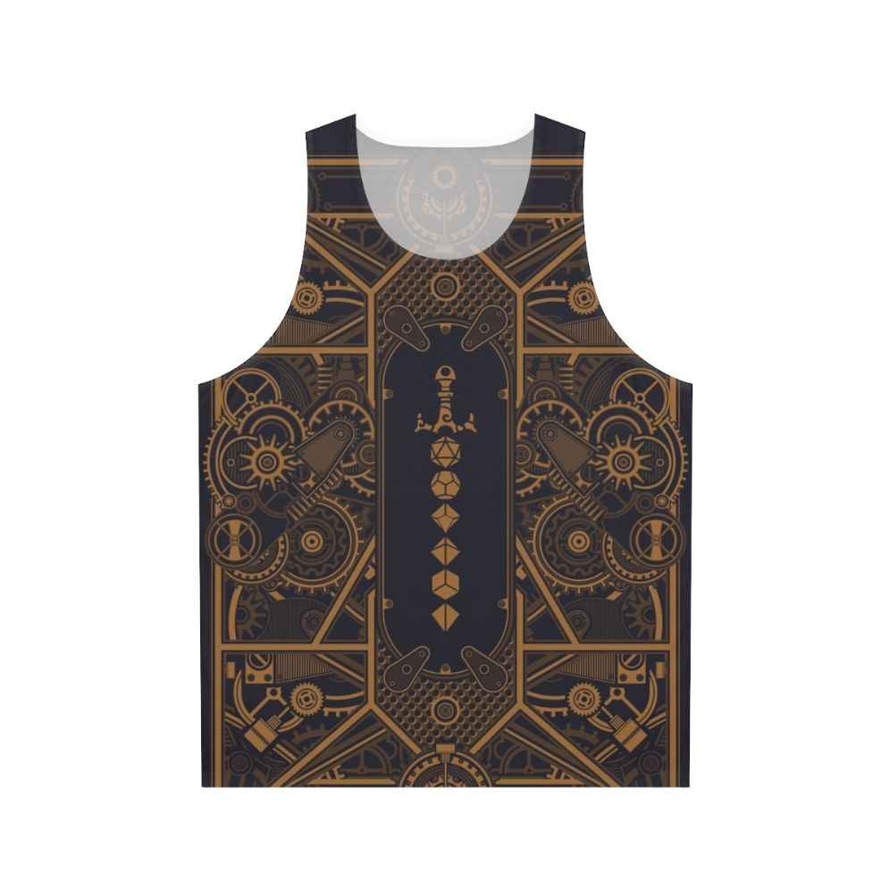 Steampunk Polyhedral Dice Sword Unisex Tank Top