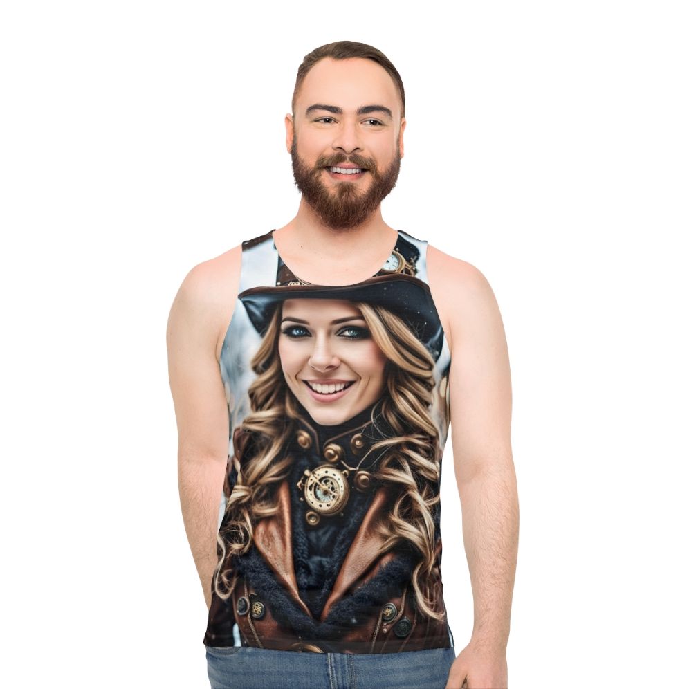 Steampunk Winter Wonderland Unisex Tank Top