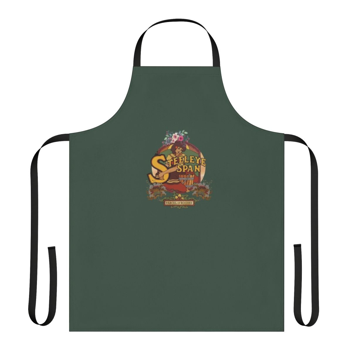 Steeleye Span inspired apron featuring the band's iconic logo and design