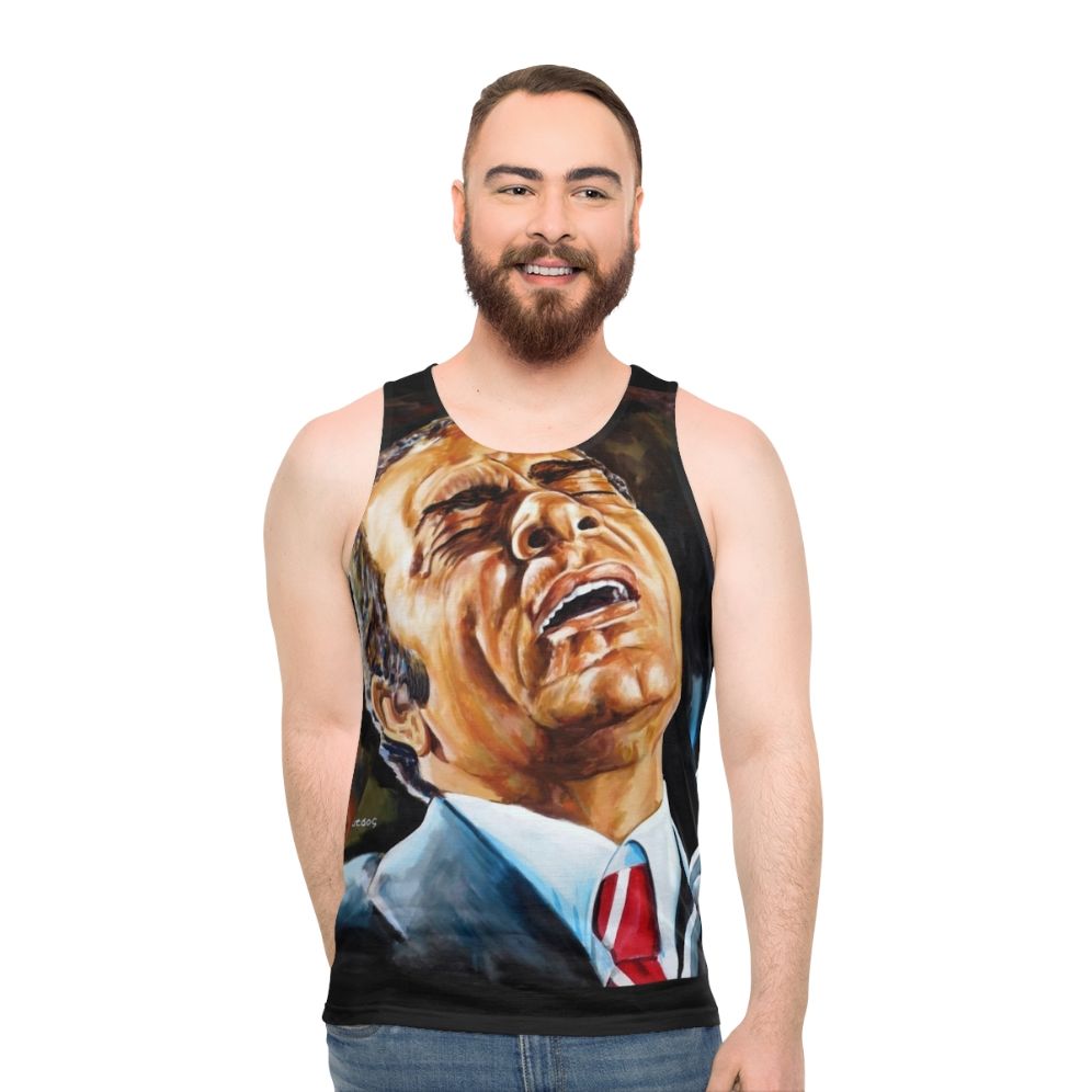 Stelios Kazantzidis Greek Music Portrait Painting Unisex Tank Top