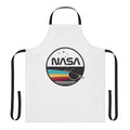 Apron with a NASA-inspired design featuring the night sky, planets, and stars