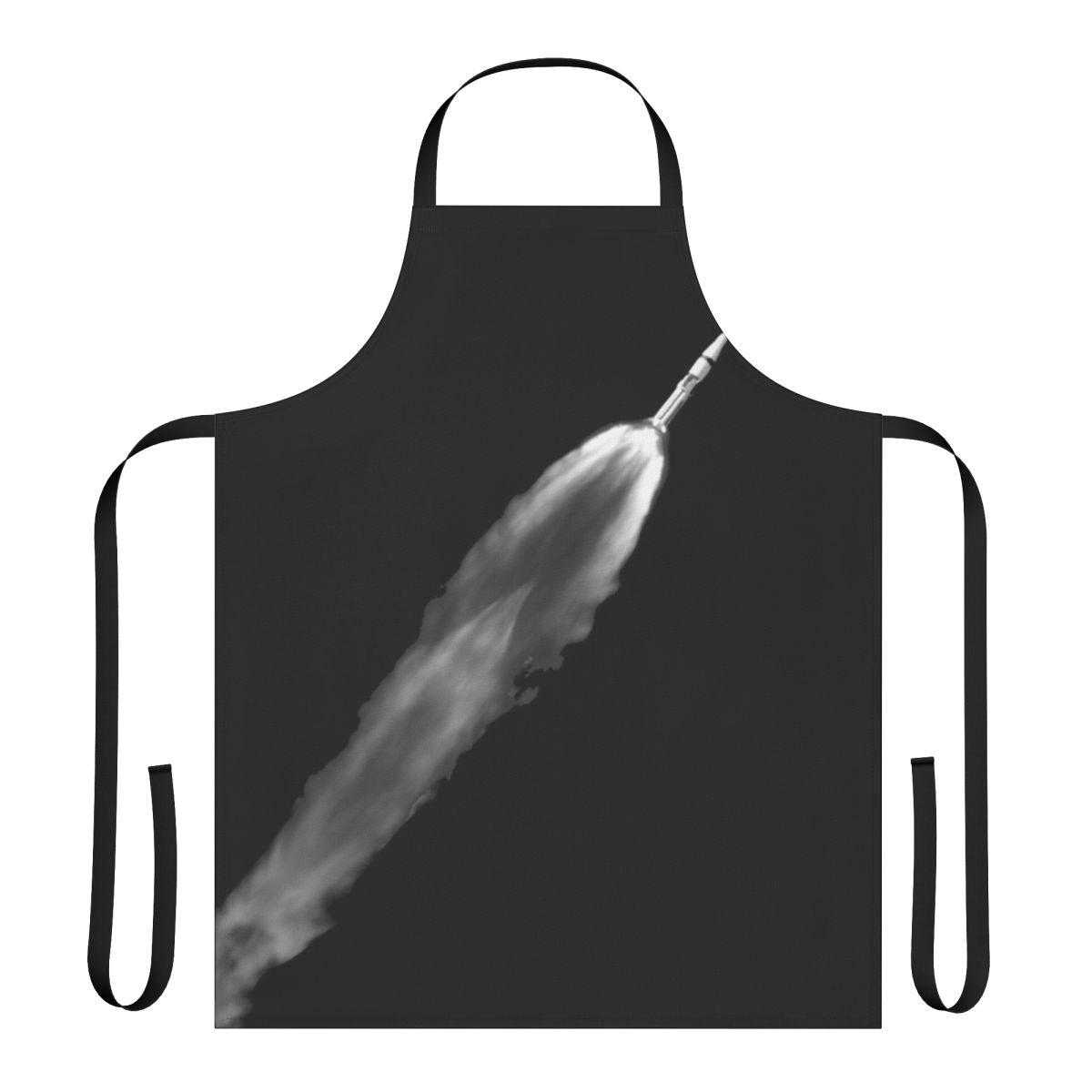 Astronaut-inspired apron with rocket, saturn v, and space imagery
