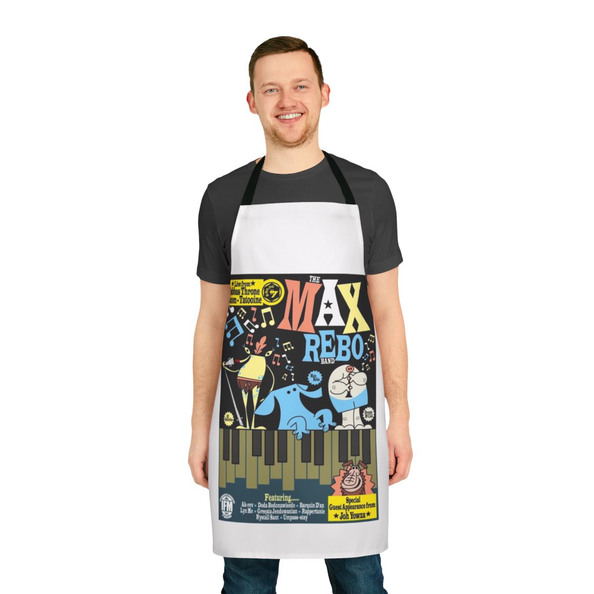 Star Wars-inspired apron featuring the Max Rebo Band