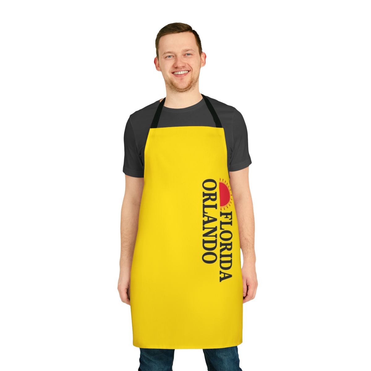 Step Brothers inspired t-shirt apron featuring a graphic design with the characters from the popular comedy film