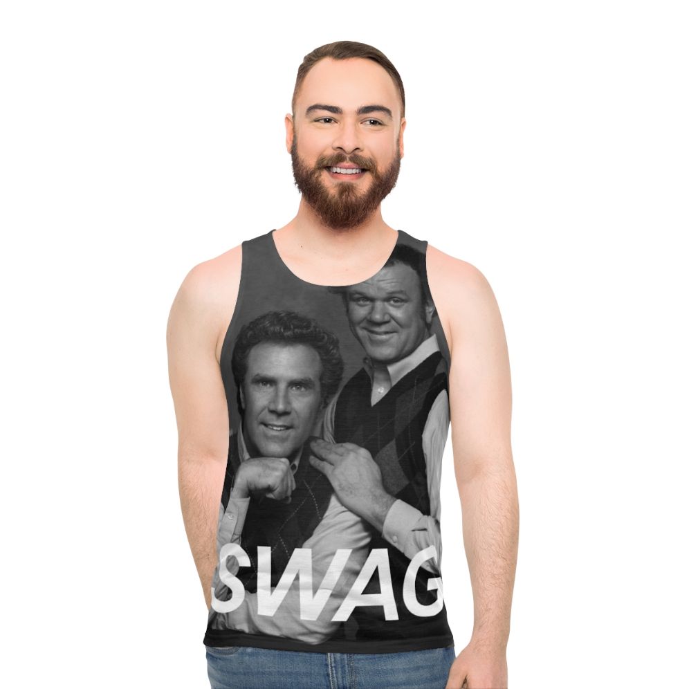 Step Brothers Unisex Tank Top with Portrait of Will Ferrell and John C. Reilly