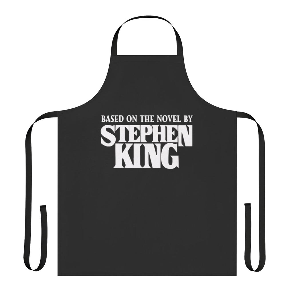 White apron with Stephen King inspired design