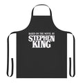 White apron with Stephen King inspired design