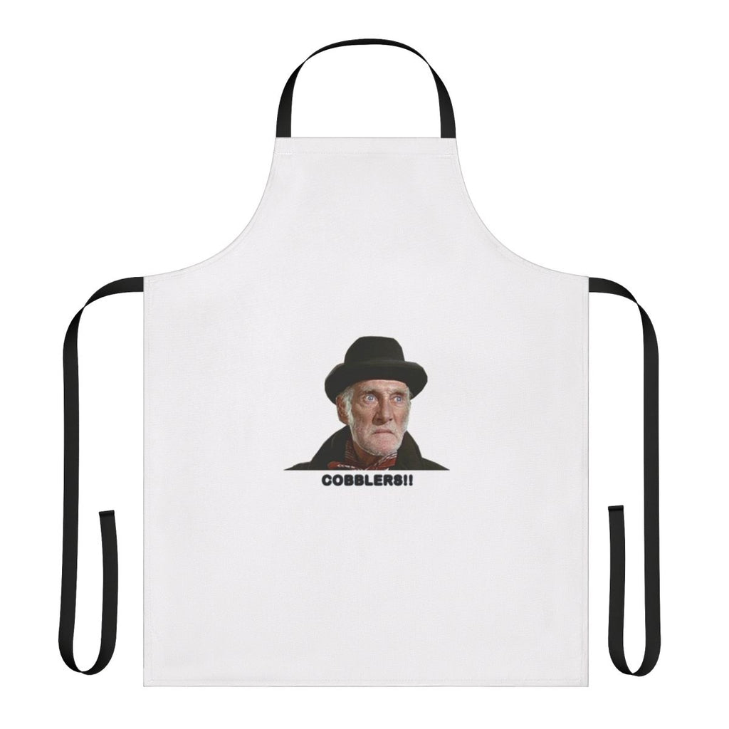 Steptoe and Son inspired apron featuring the iconic character Albert Steptoe from the classic British comedy series