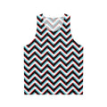 Stereoscopic chevron pattern unisex tank top