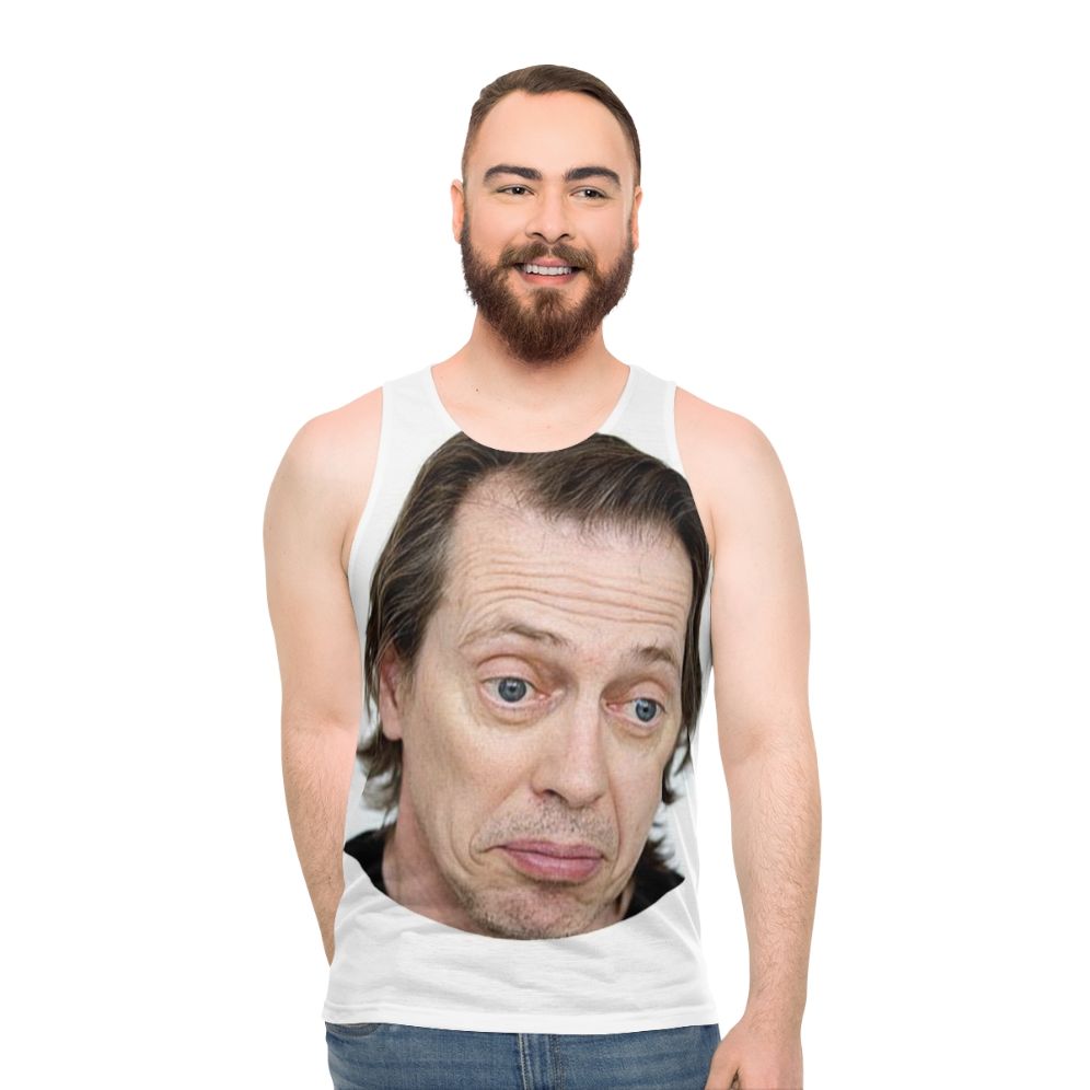 Steve Buscemi meme funny unisex tank top