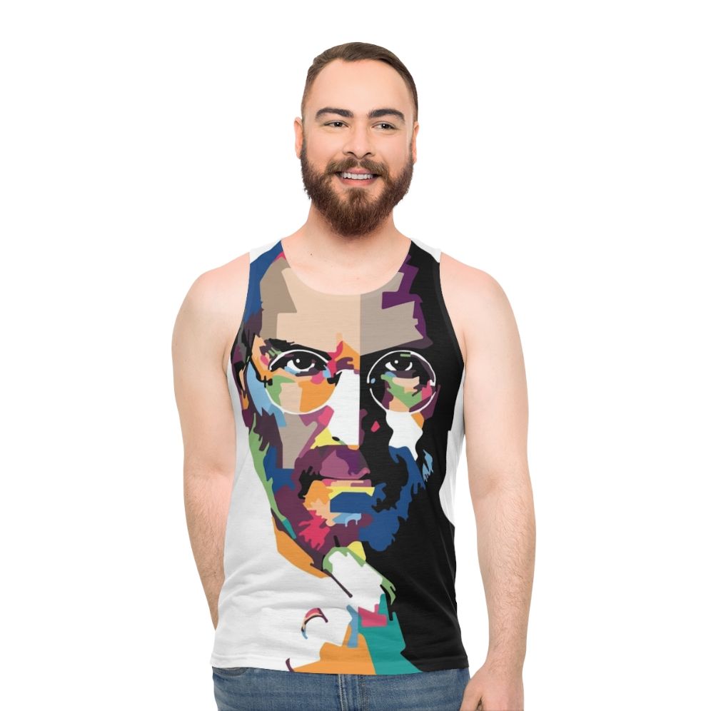 Steve Jobs Portrait Unisex Tank Top