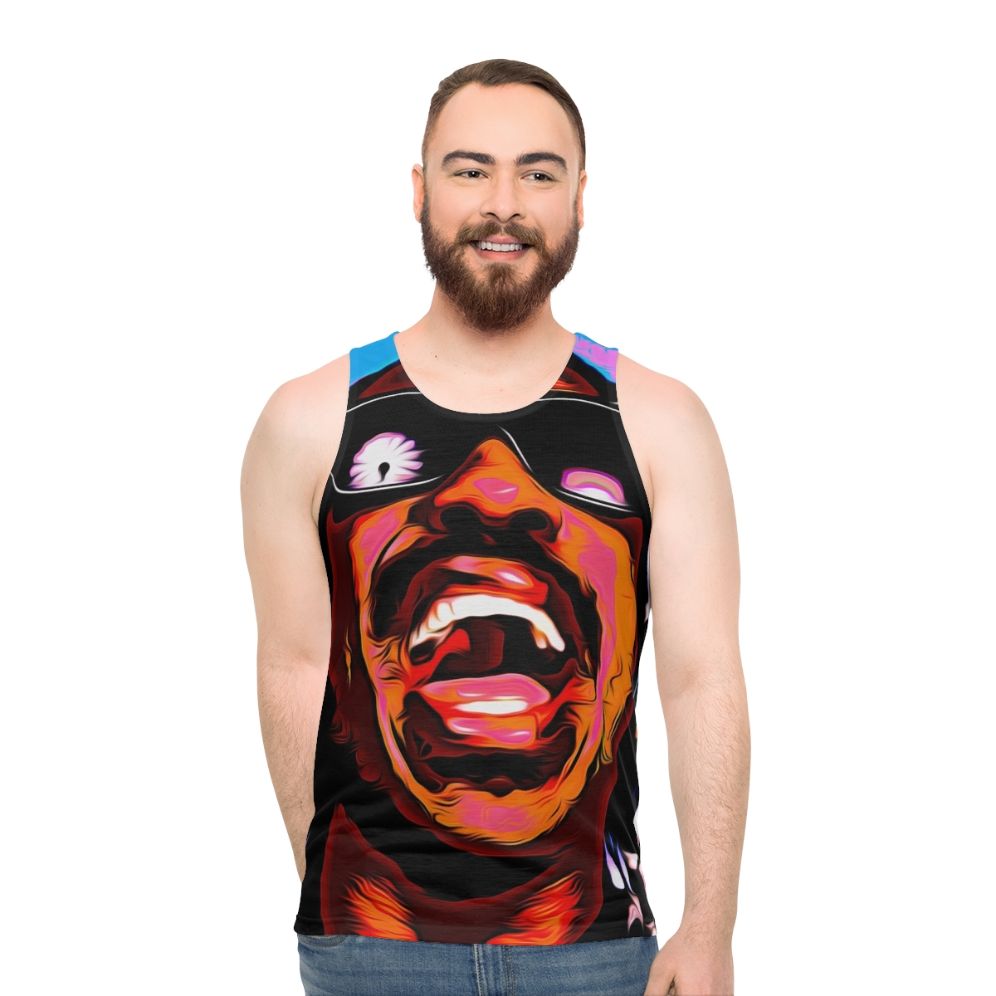 Stevie Wonder inspired pop art unisex tank top