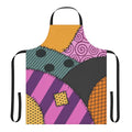 A patchwork apron featuring the character Sally from The Nightmare Before Christmas