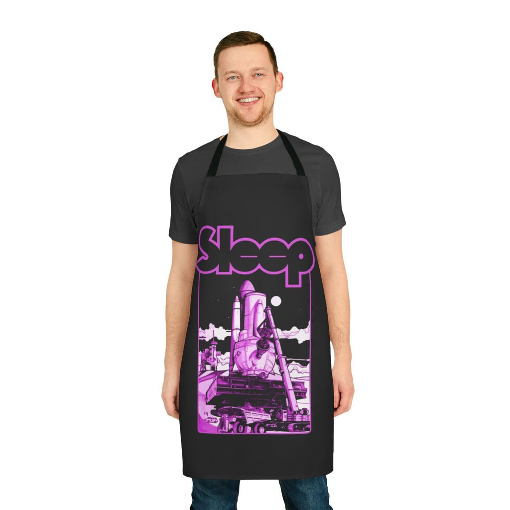 Stoner metal band-inspired apron with the Sleep band's iconic album art and imagery