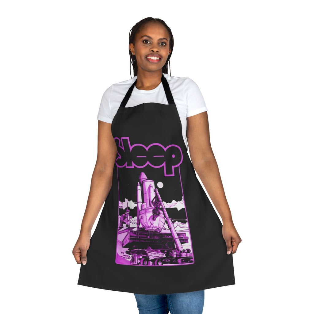 Stoner metal band-inspired apron with the Sleep band's iconic album art and imagery