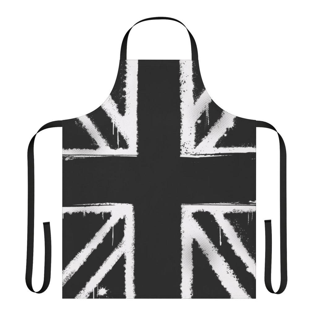 Stormzy-inspired apron with halftone, graffiti-style graphics and dripping paint effect