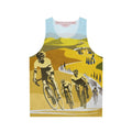 Strade Bianche retro cycling art unisex tank top