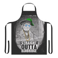 Straight Outta Banbridge Apron featuring a black and white parody design inspired by Francis Crozier and the Franklin Expedition