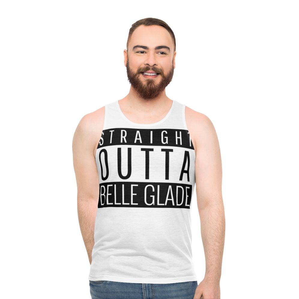 Straight Outta Belle Glade Florida Unisex Tank Top